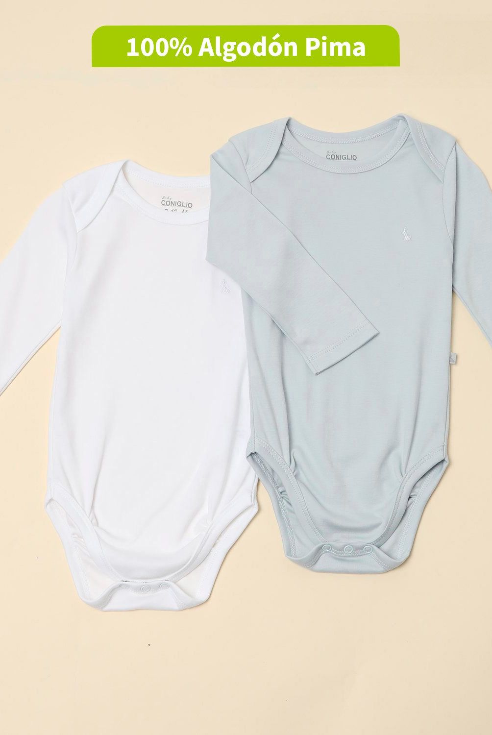 CONIGLIO - Pack de 2 Bodys Bebé Niño Algodón Coniglio
