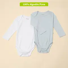 CONIGLIO - Pack de 2 Bodys Bebé Niño Algodón