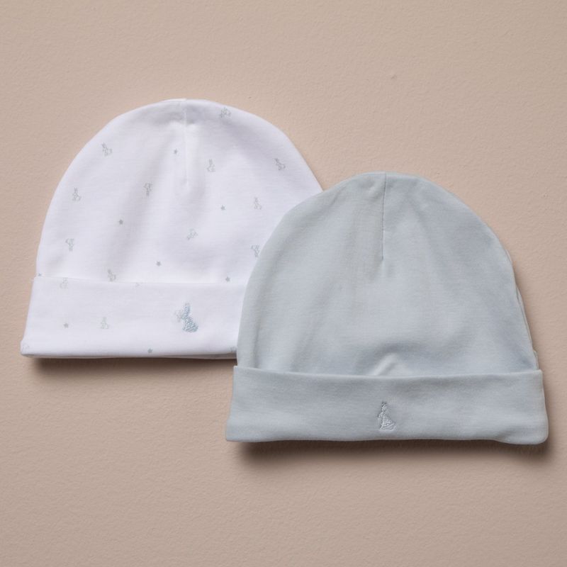 CONIGLIO - Pack de 2 Gorros Bebé Niño Algodón Coniglio