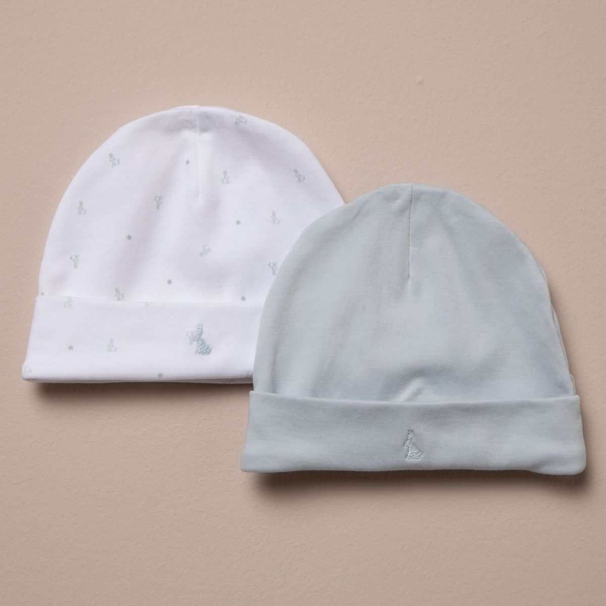 CONIGLIO - Pack De 2 Gorros Bebé Niño Algodón Coniglio