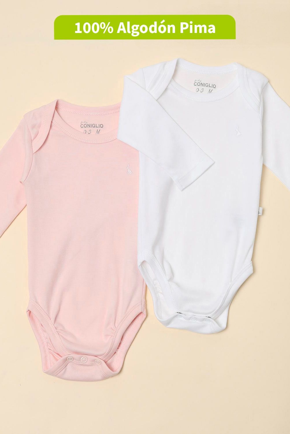 CONIGLIO - Pack de 2 Bodys Bebé Niña Algodón Coniglio