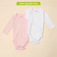 Pack De 2 Bodys Bebé Niña Algodón Pima