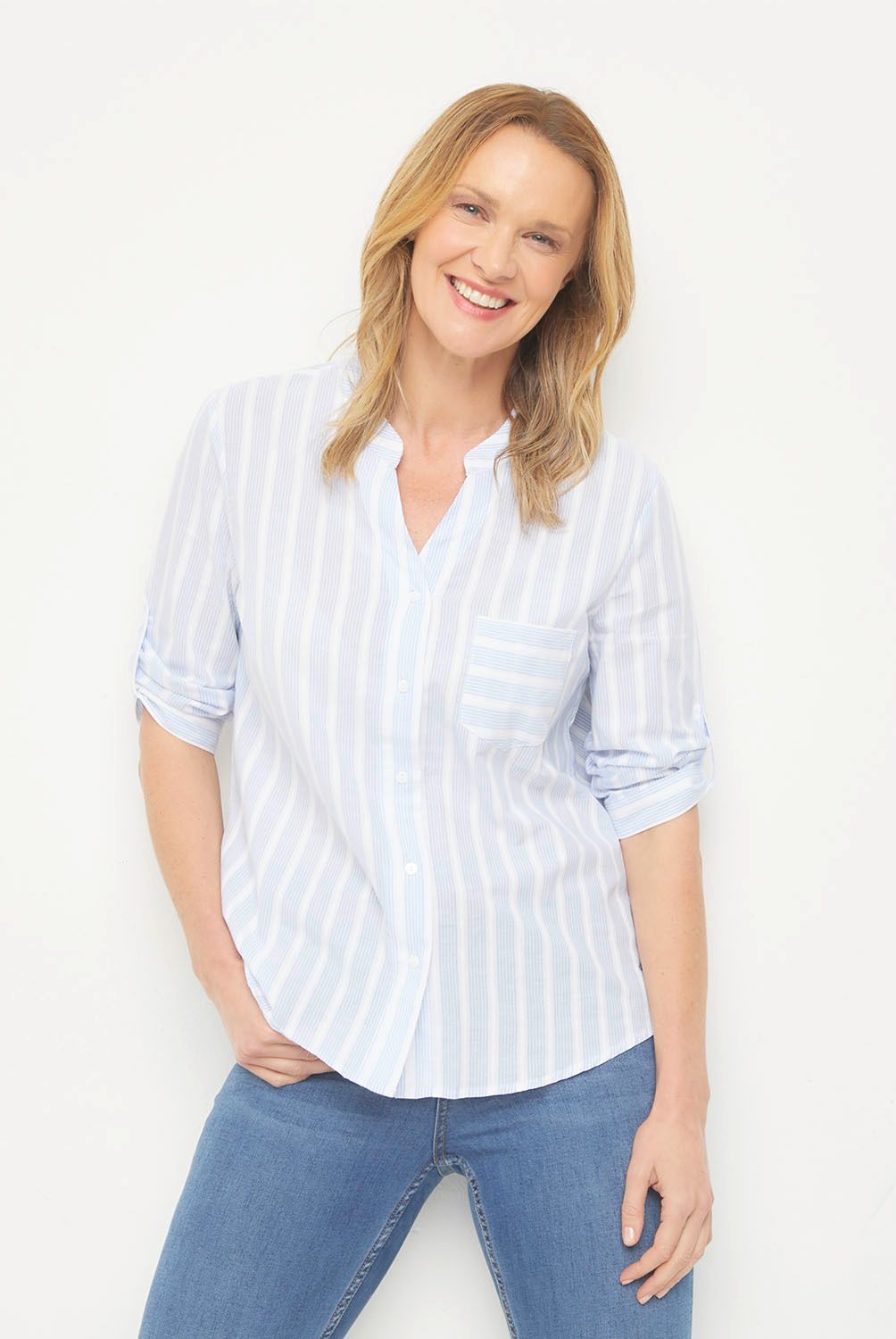 NEWPORT - Blusa Manga Larga Algodón Mujer Newport