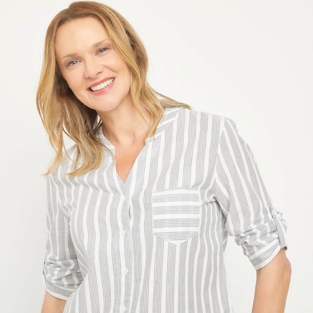 NEWPORT - Blusa Manga Larga Algodón Mujer Newport