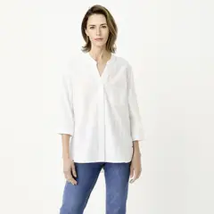 NEWPORT - Blusa Manga Larga Algodón Mujer
