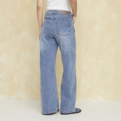 Imagen 2 del producto Jeans Wide Leg Tiro Medio Mujer