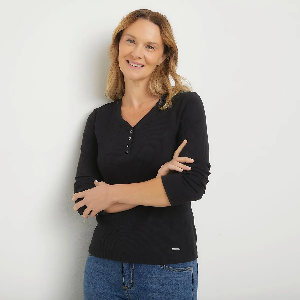 NEWPORT - Polera Manga Corta Algodón Mujer Newport