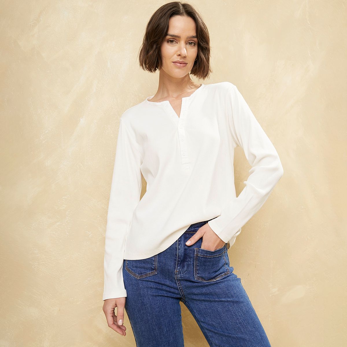 UNIVERSITY CLUB - Polera Manga Larga Algodón Mujer University Club