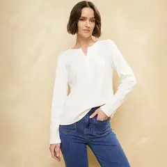 UNIVERSITY CLUB - Polera Manga Larga Algodón Mujer