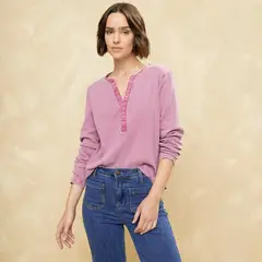 UNIVERSITY CLUB - Polera Manga Larga Algodón Mujer