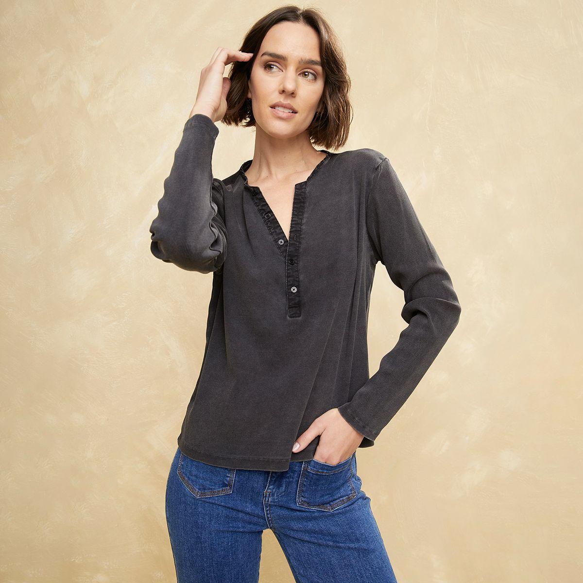 UNIVERSITY CLUB - Polera Manga Larga Algodón Mujer University Club