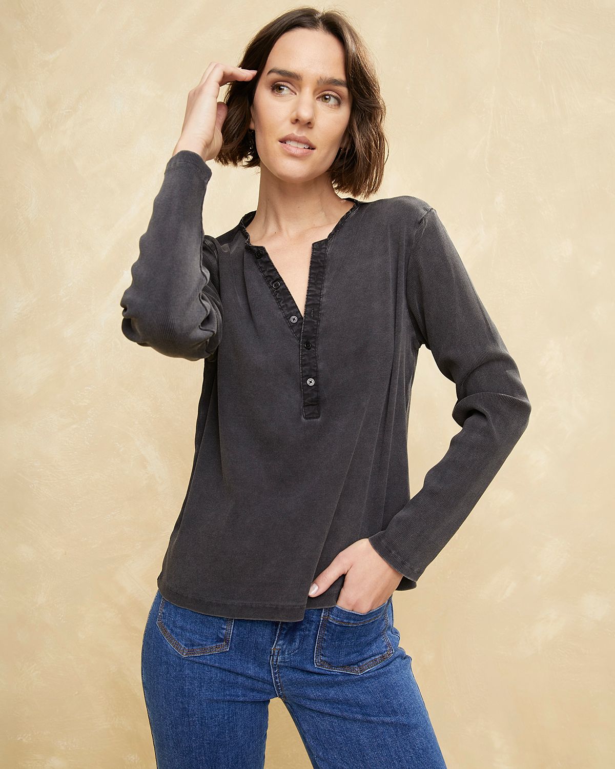 UNIVERSITY CLUB Polera Manga Larga Algodón Mujer University Club