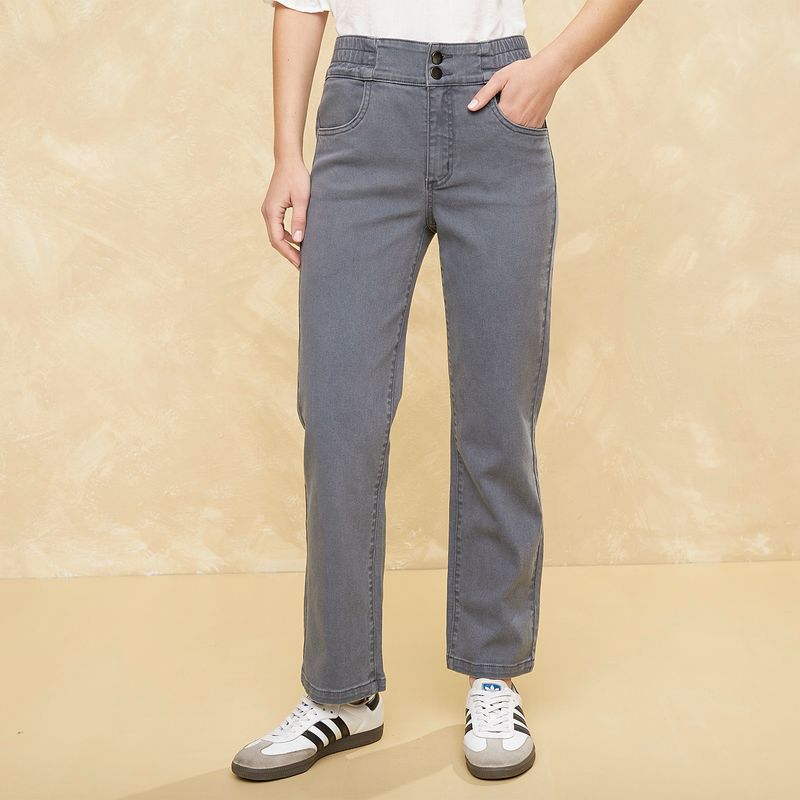 UNIVERSITY CLUB - Pantalón Regular Tiro Alto Mujer University Club