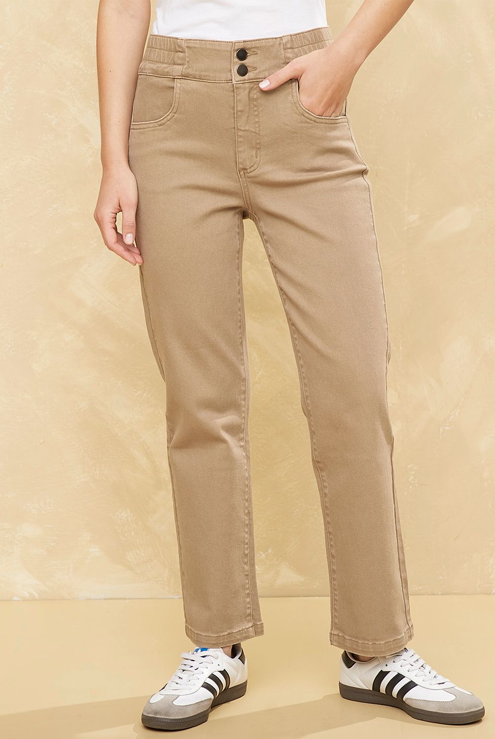 UNIVERSITY CLUB - Pantalón Regular Tiro Alto Mujer University Club