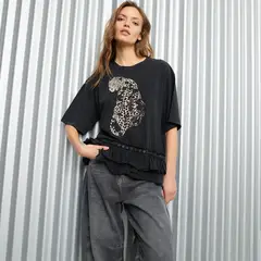 AMERICANINO - Polera Manga Corta Algodón Mujer