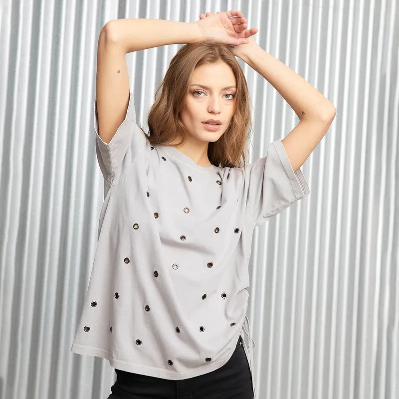 AMERICANINO - Polera Manga Corta Algodón Mujer Americanino