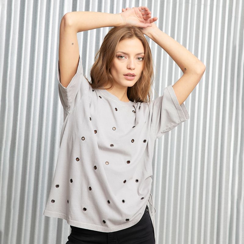 AMERICANINO - Polera Manga Corta Algodón Mujer Americanino