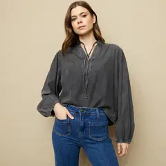 UNIVERSITY CLUB - Blusa Manga Larga Algodón Mujer