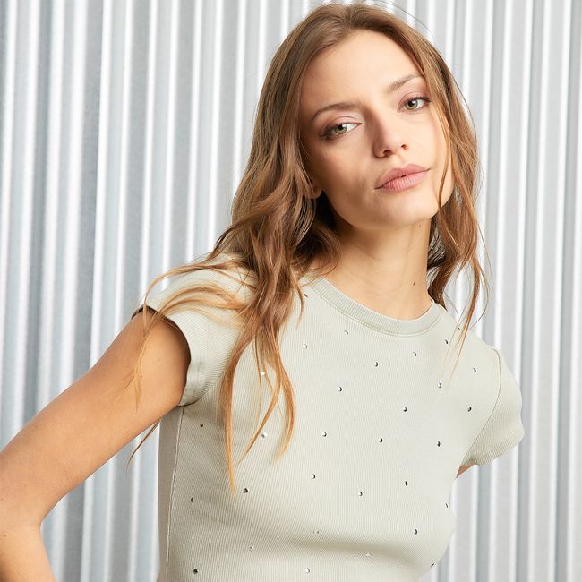 AMERICANINO - Polera Manga Larga Algodón Mujer Americanino