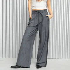AMERICANINO - Pantalón Baggy Tiro Medio Mujer