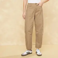 UNIVERSITY CLUB - Pantalón Baggy Tiro Alto Mujer