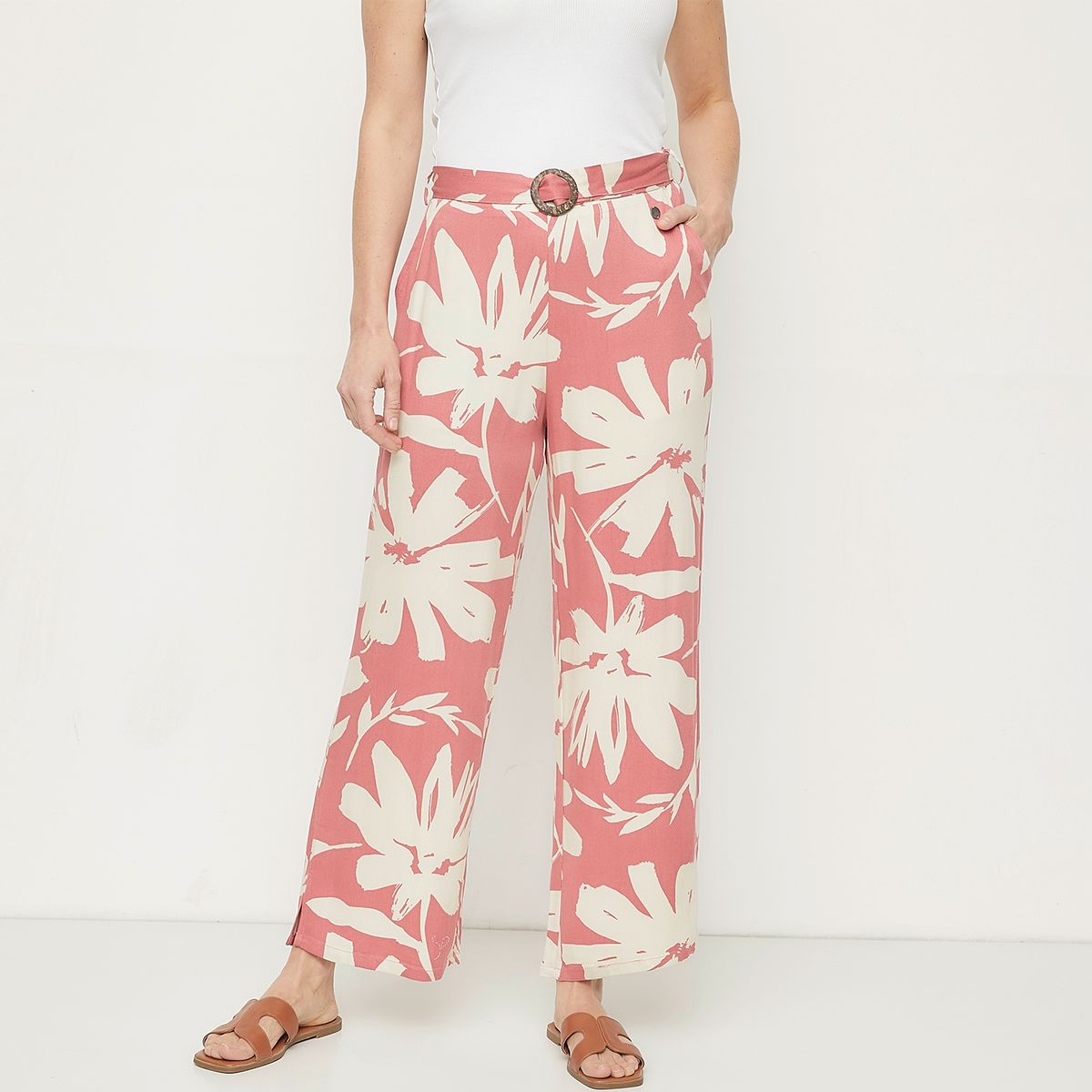 NEWPORT - Pantalón Palazzo Tiro Alto Mujer Newport