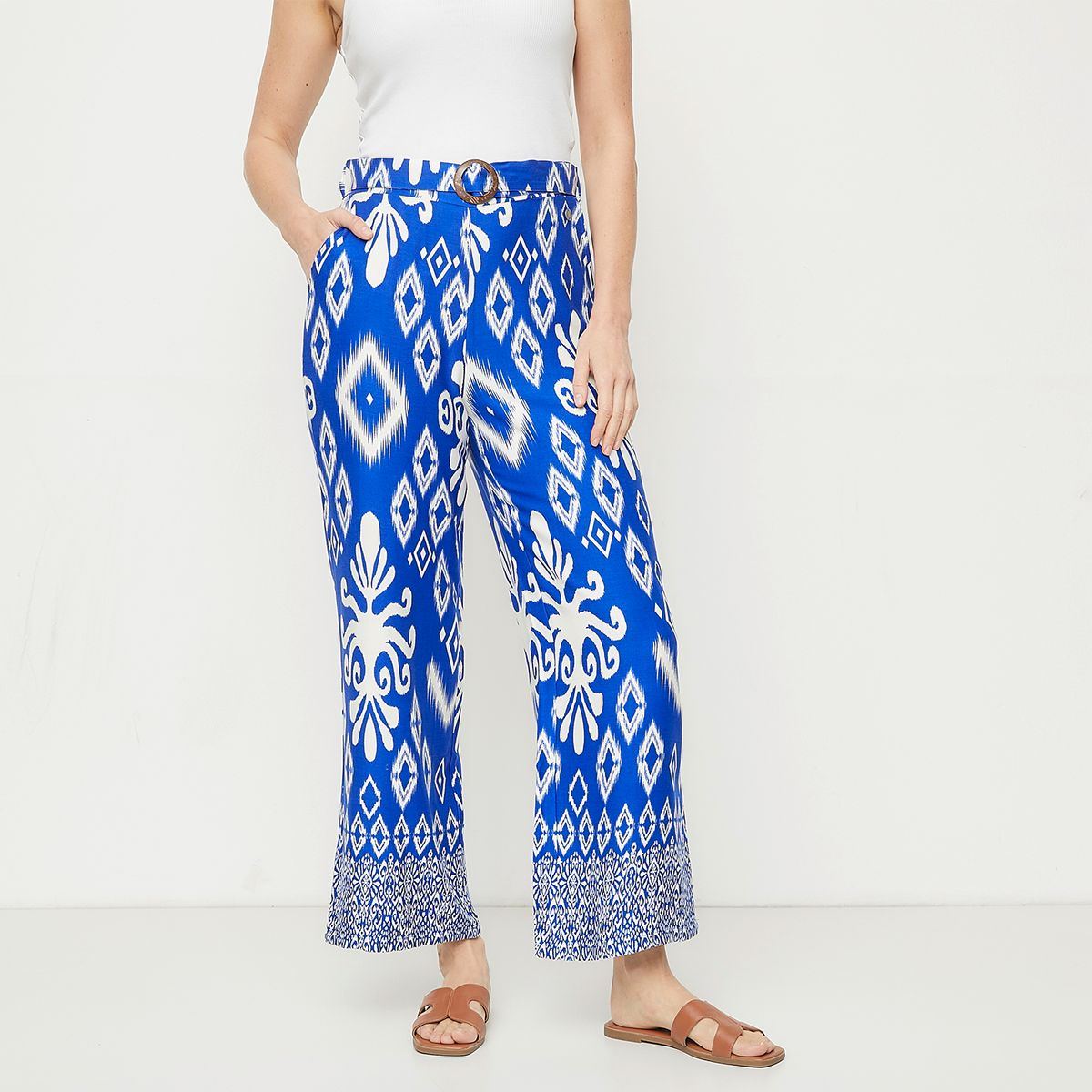 NEWPORT - Pantalón Palazzo Tiro Alto Mujer Newport