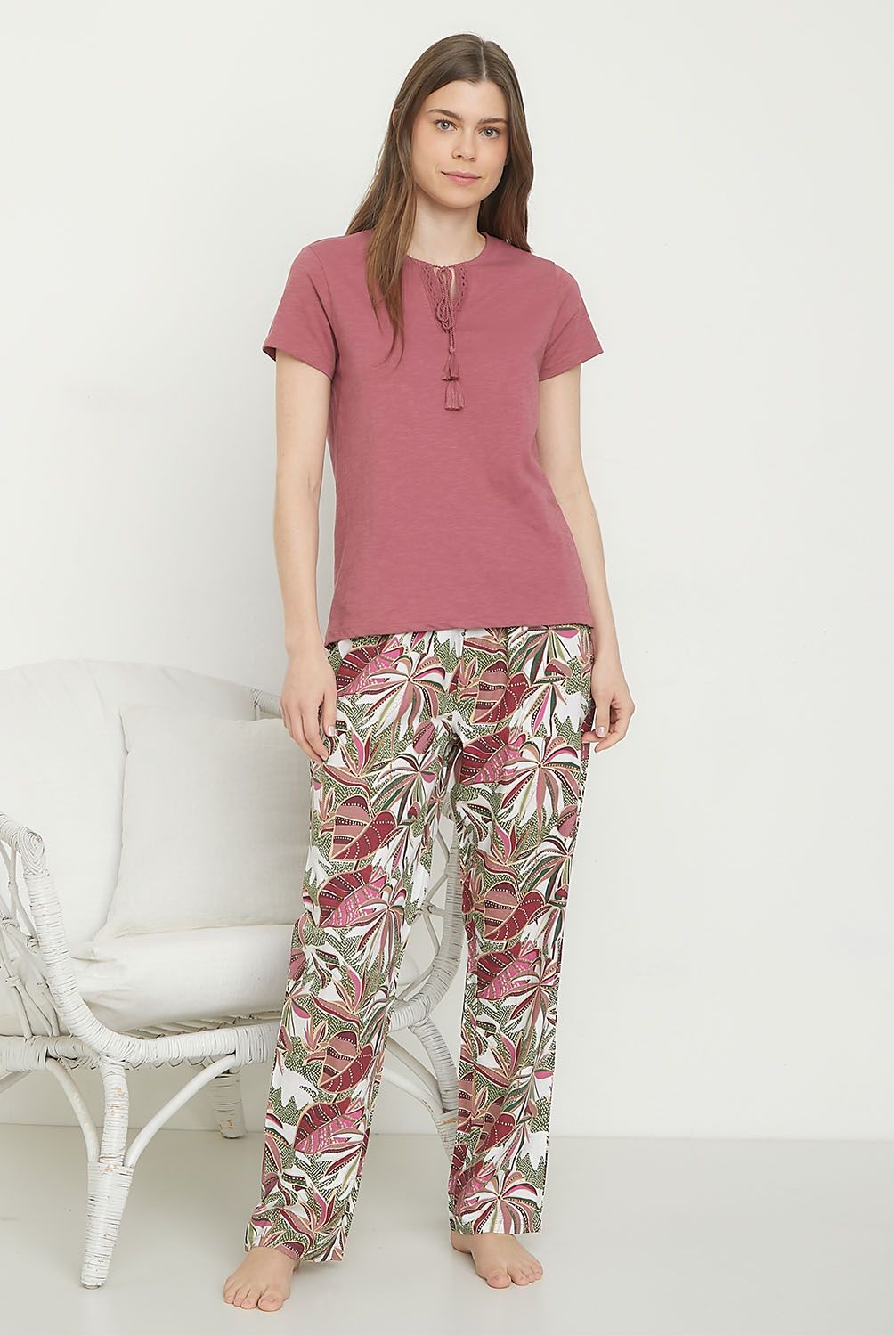 BLU - Pijama Algodón Mujer Blu