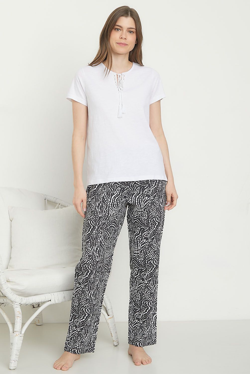 BLU - Pijama Algodón Mujer Blu