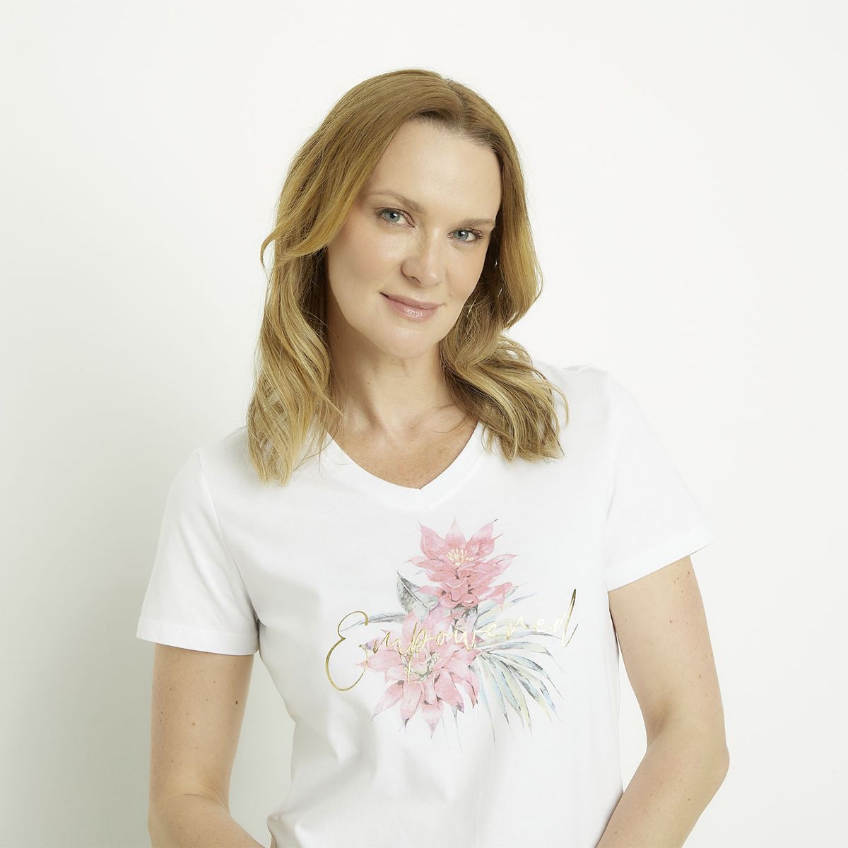 NEWPORT - Polera Manga Corta Algodón Mujer Newport