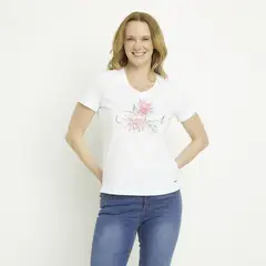 NEWPORT - Polera Manga Corta Algodón Mujer