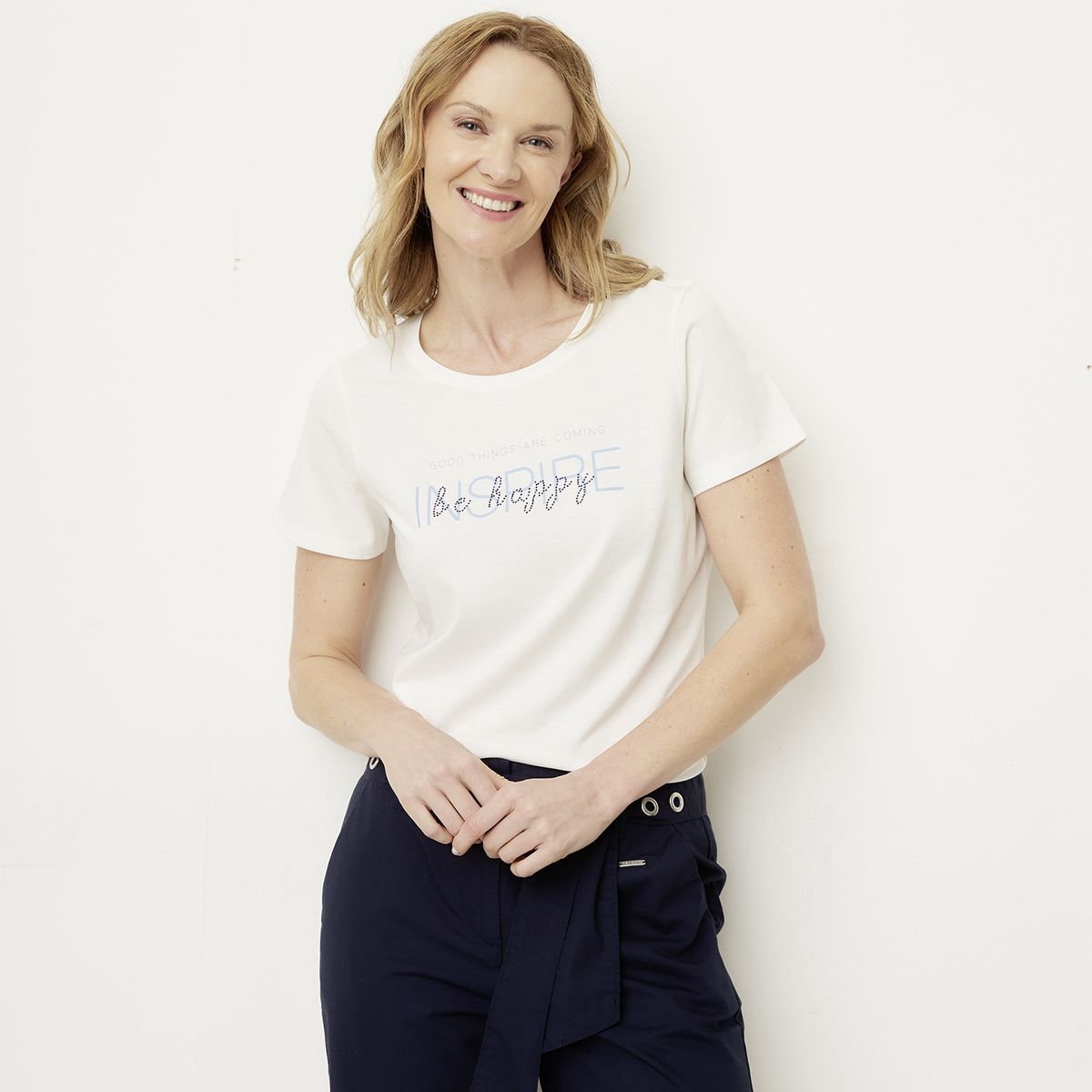 NEWPORT - Polera Manga Corta Algodón Mujer Newport