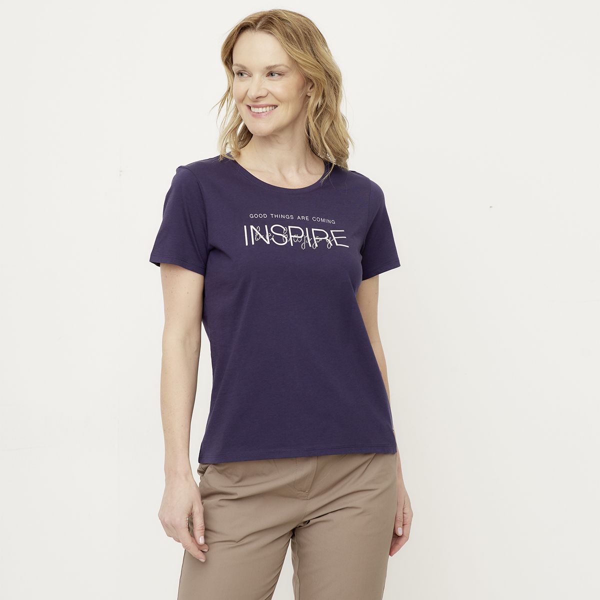 NEWPORT - Polera Manga Corta Algodón Mujer Newport