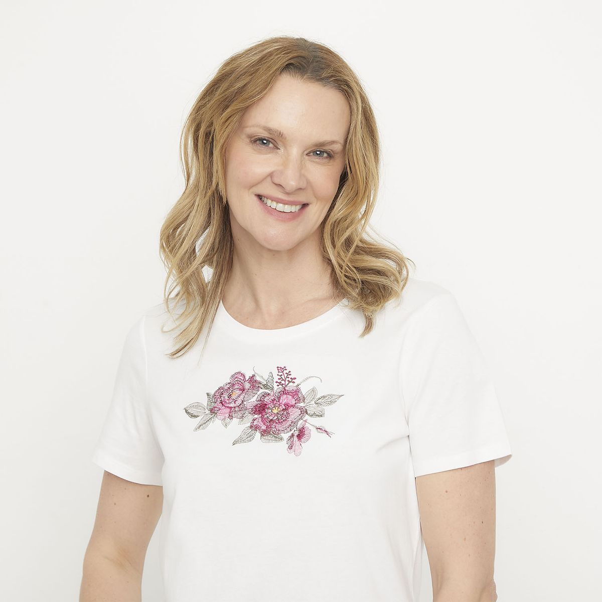 NEWPORT - Polera Manga Corta Algodón Mujer Newport