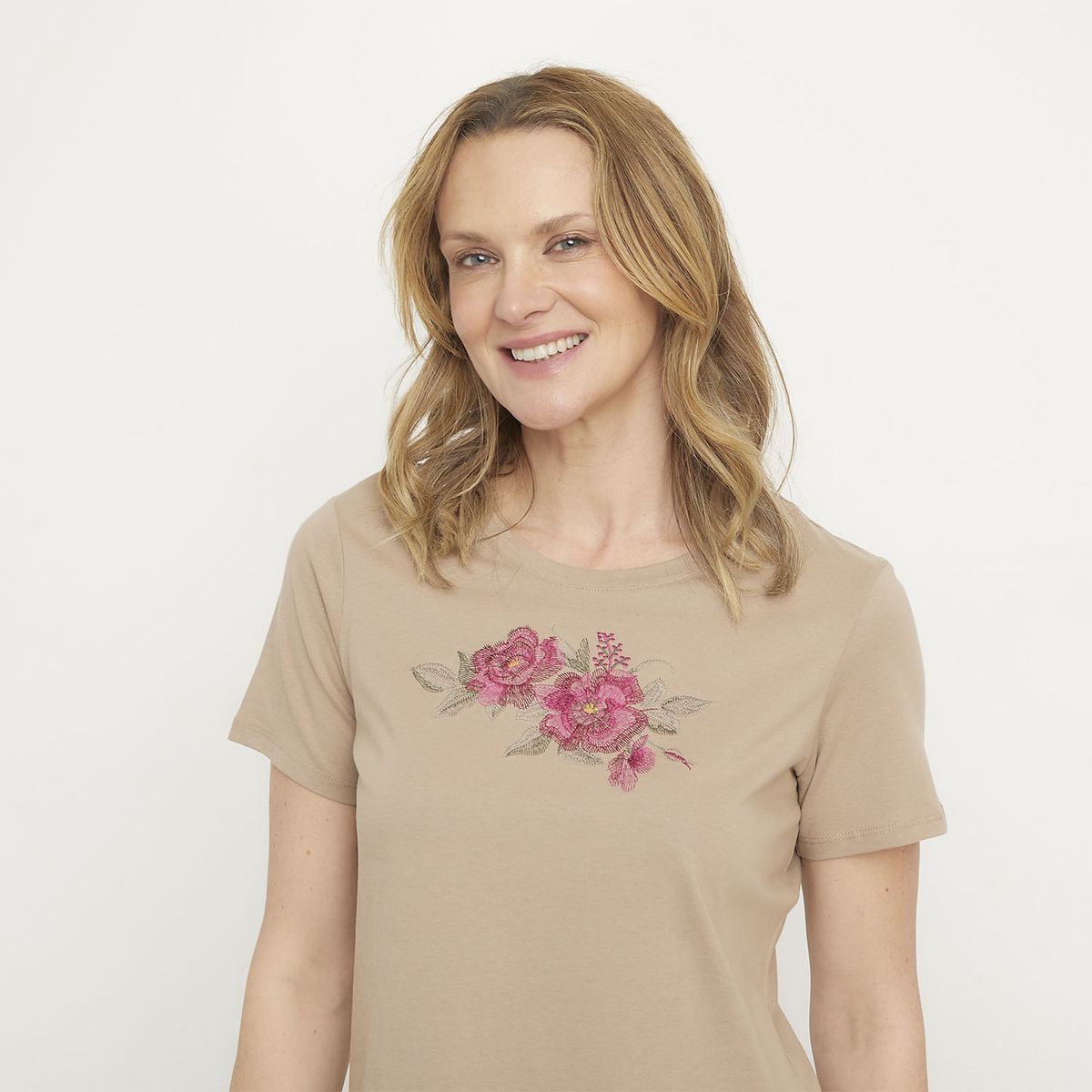 NEWPORT - Polera Manga Corta Algodón Mujer Newport