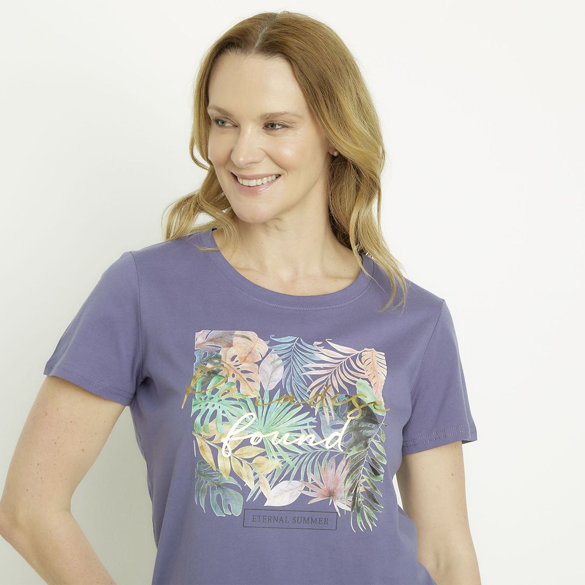 NEWPORT - Polera Manga Corta Algodón Mujer Newport