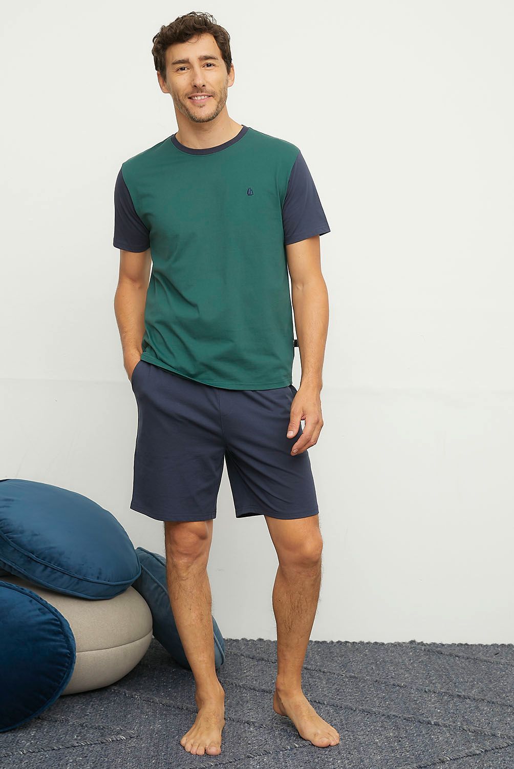 NEWPORT - Pijama Corto Algodón Newport Hombre