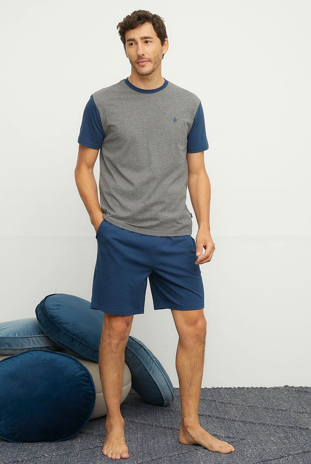 NEWPORT - Pijama Corto Algodón Newport Hombre