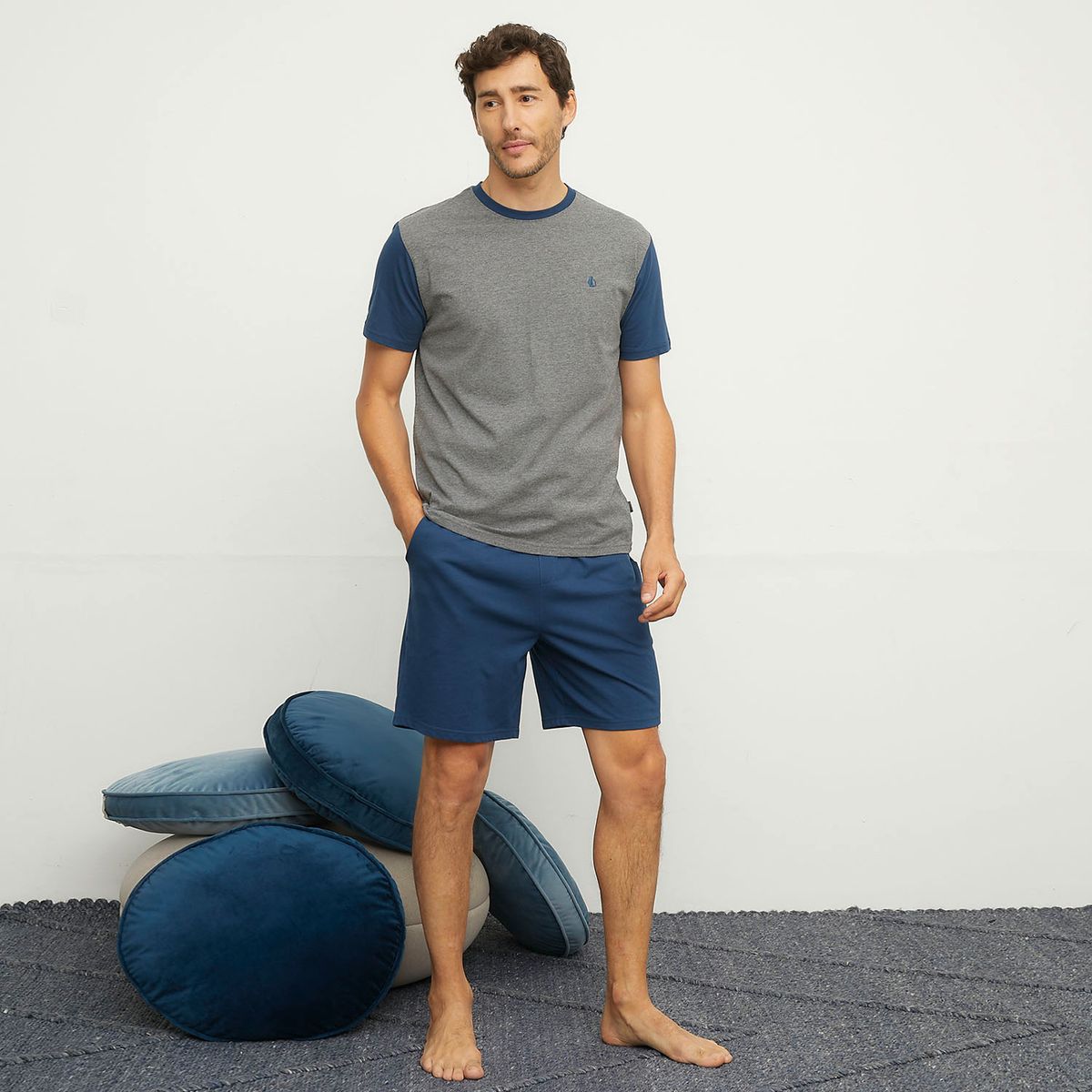 NEWPORT - Pijama Corto Algodón Newport Hombre