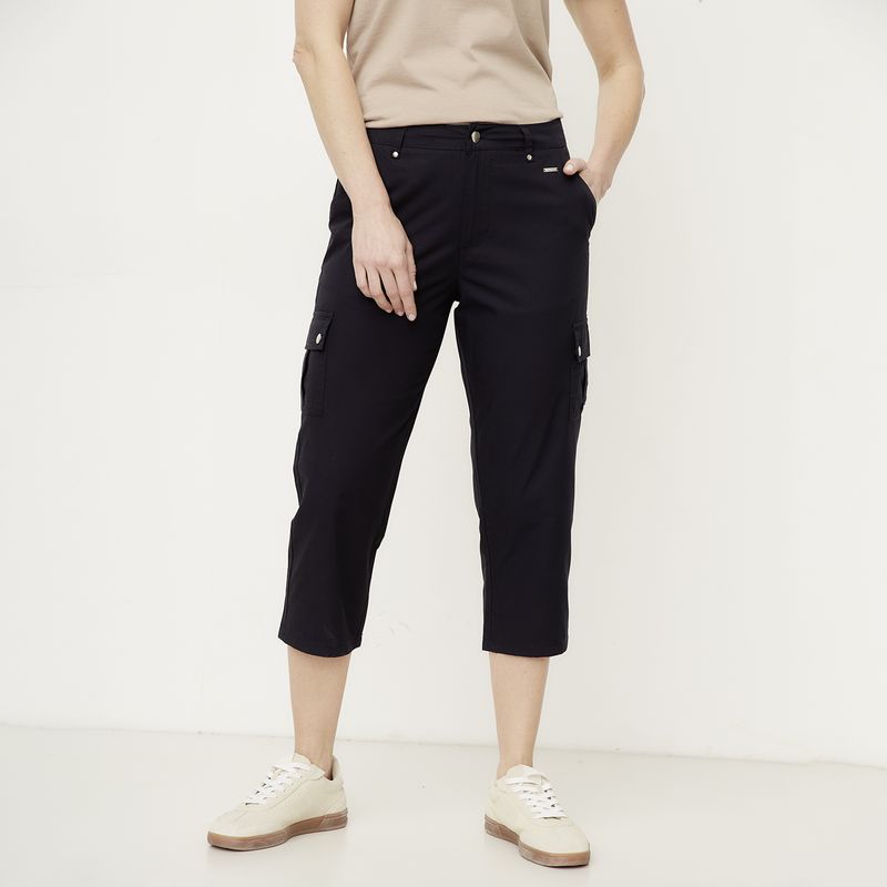NEWPORT - Pantalón Capri Tiro Alto Mujer Newport