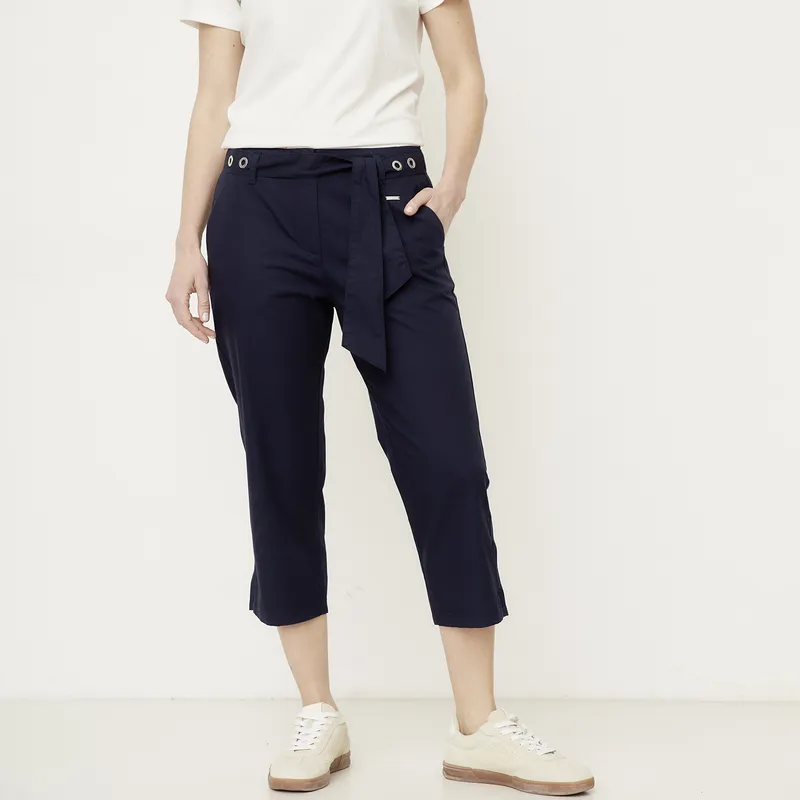 NEWPORT - Pantalón Capri Tiro Alto Mujer Newport