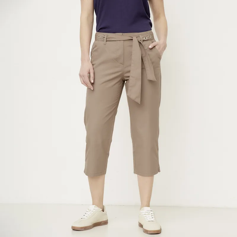NEWPORT - Pantalón Capri Tiro Alto Mujer Newport