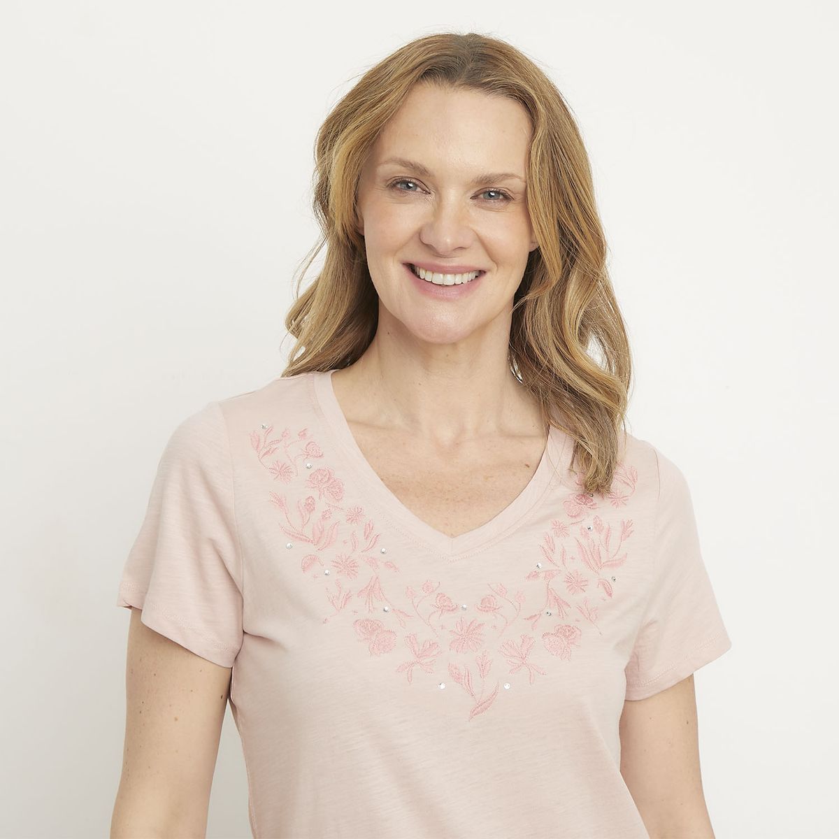 NEWPORT - Polera Manga Corta Algodón Mujer Newport