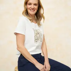 S COCCI - Polera Manga Corta Algodón Mujer
