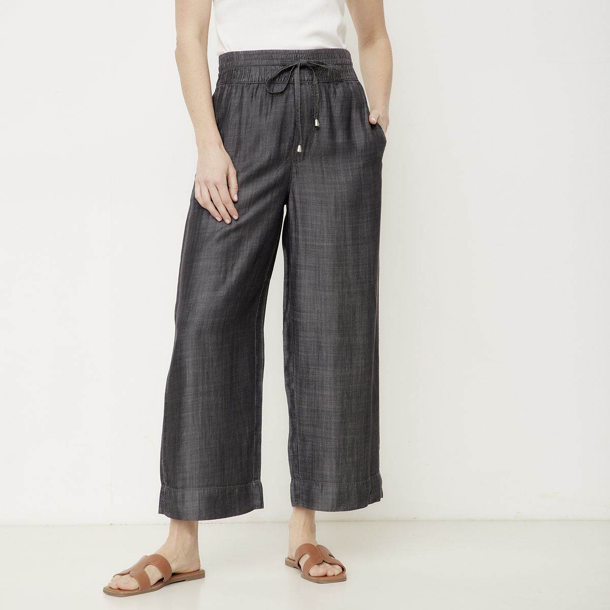 NEWPORT - Pantalón Palazzo Tiro Alto Mujer Newport