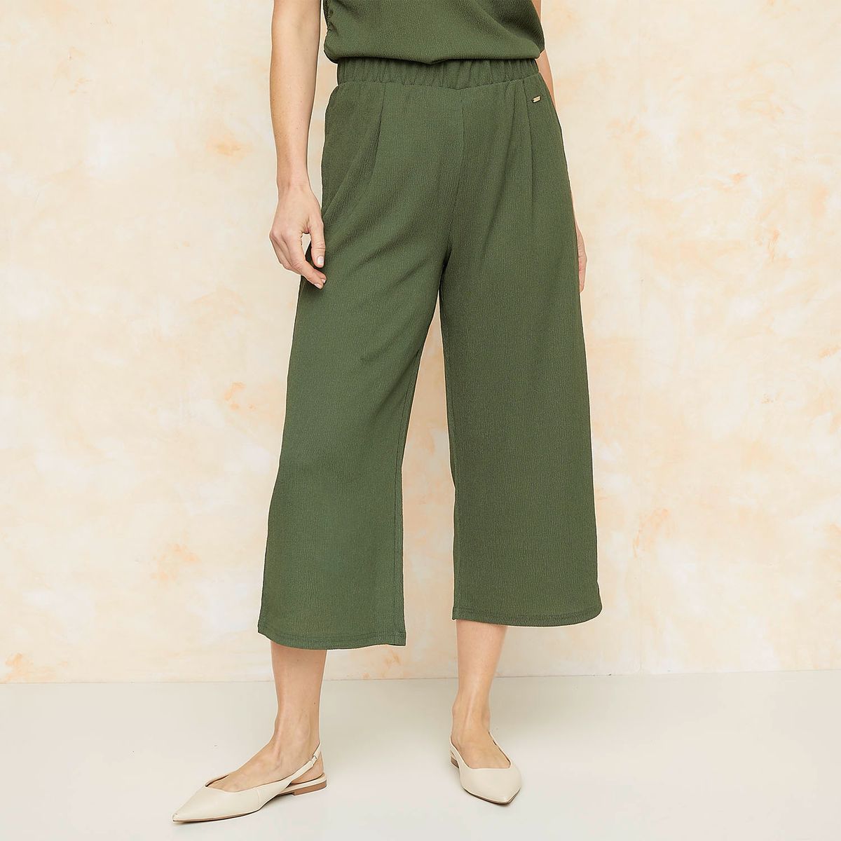 S COCCI - Pantalón Culotte Tiro Medio Mujer Holgado S Cocci