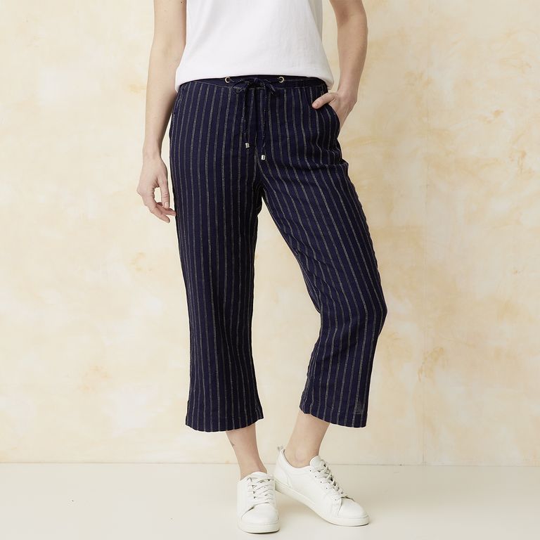 Pantalón Lino Tiro Alto Mujer