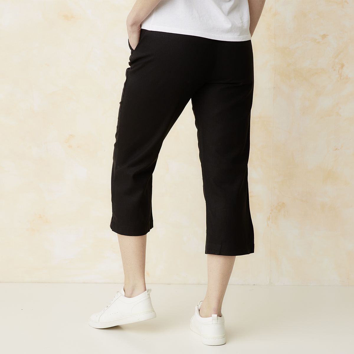 S COCCI - Pantalón Capri Lino Tiro Alto Mujer S Cocci