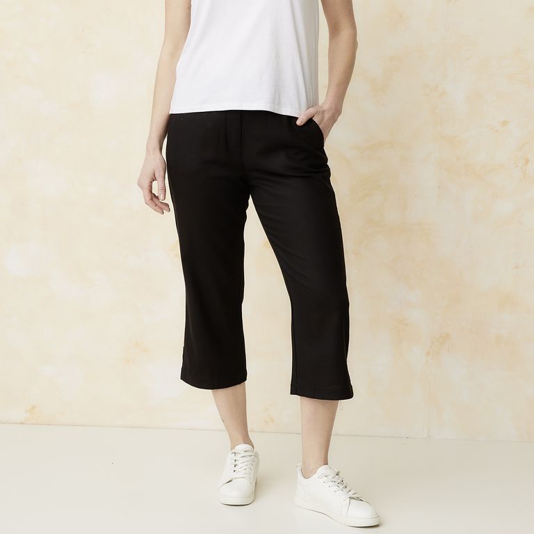 Pantalón Lino Tiro Alto Mujer