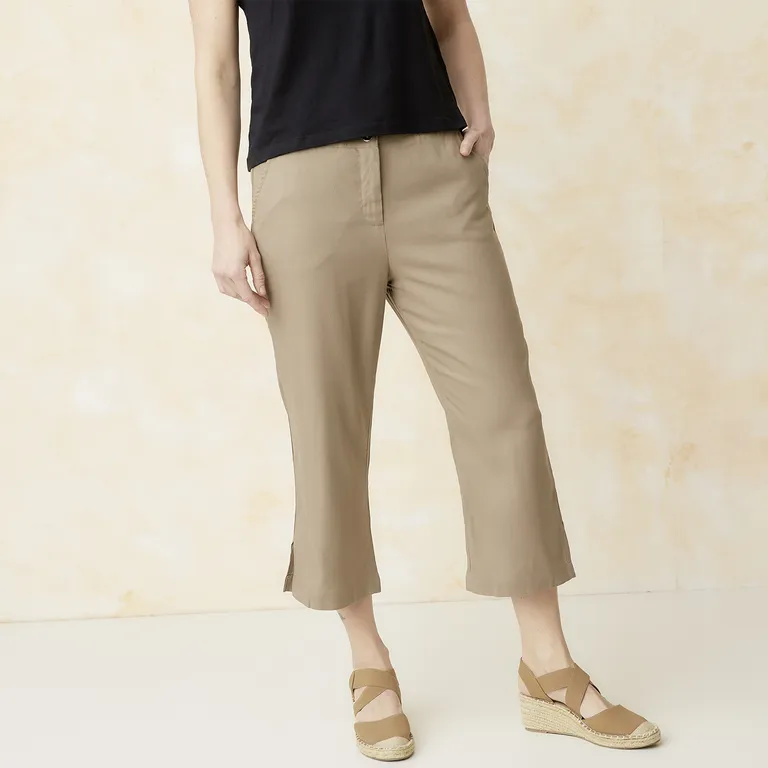 Pantalón Lino Tiro Alto Mujer